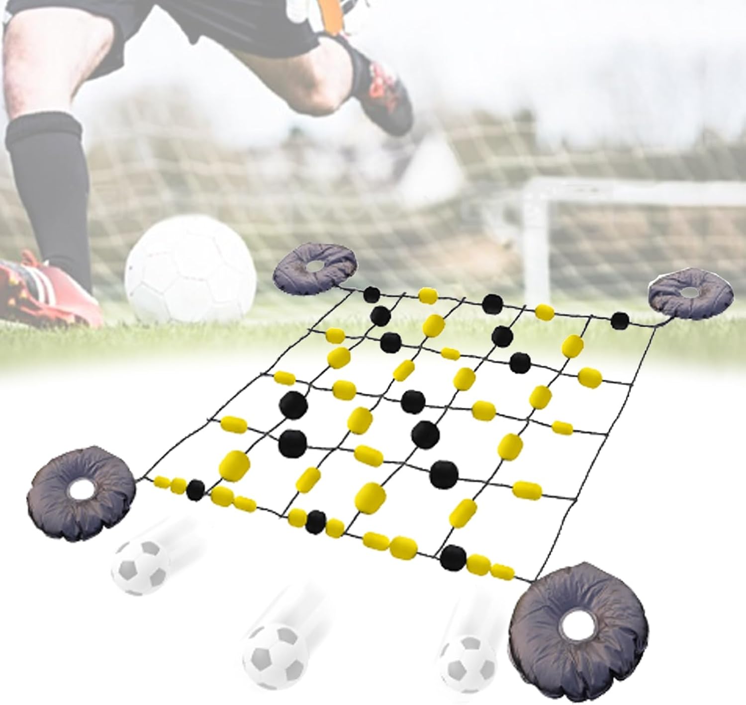 Torwart-Abwehrausrüstung, Fußball-Trainingsausrüstung, Fußball-Trainingshilfen für Reflexe und Beweglichkeitstraining, Torwart-Training, Rebound-Kettentor, professioneller Trainer(2x1.6M)