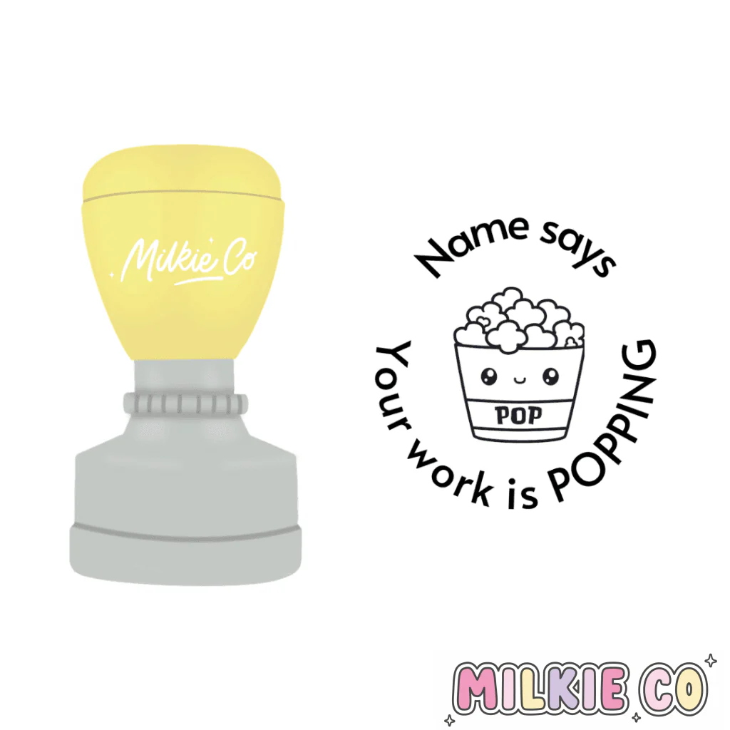 'Your work is popping' Stamp