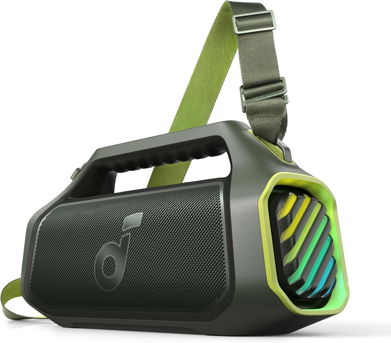 soundcore Boom 2 Plus Outdoorluidspreker, 140 W, 2+2 kanalen, BassUp 2.0, 20 uur, snel opladen, IPX7 waterdicht, RGB-verlichting, USB-C, powerbank, BT 5.3, draagbare Bluetooth-luidspreker, camping