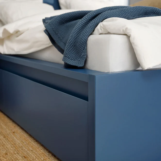 MALM Hoog Bedframe, Blauw, 160x200 cm