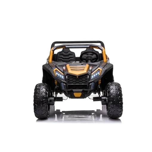 KIDS ATV LARGE 2 SEATER 24V ELECTRIC RIDE ON BUGGY WITH MP4 SCREEN AND PARENTAL CONTROLLER  - GOLD