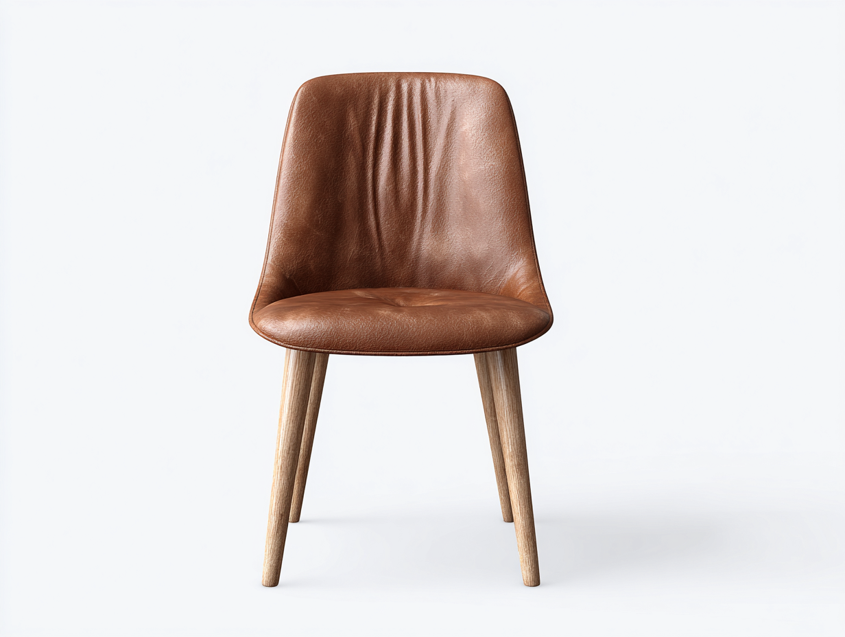 Esszimmerstühle Kunstleder Holz 50x56x86 cm Braun Naturholz - Für Esszimmer Küche - Gepolsterter Sitz Ergonomische Rückenlehne - Modernes Design