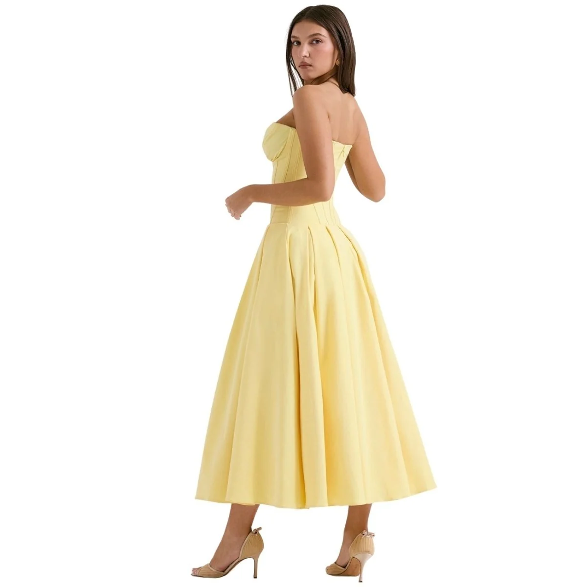 Elegantes Kleid mit skulpturalem Oberteil