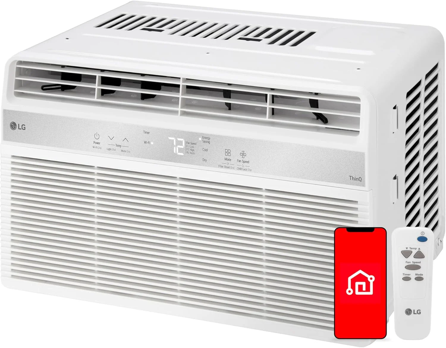 LG 6000 BTU Window Air Conditioner[2024 New] Remote Control, WiFi Enabled works
