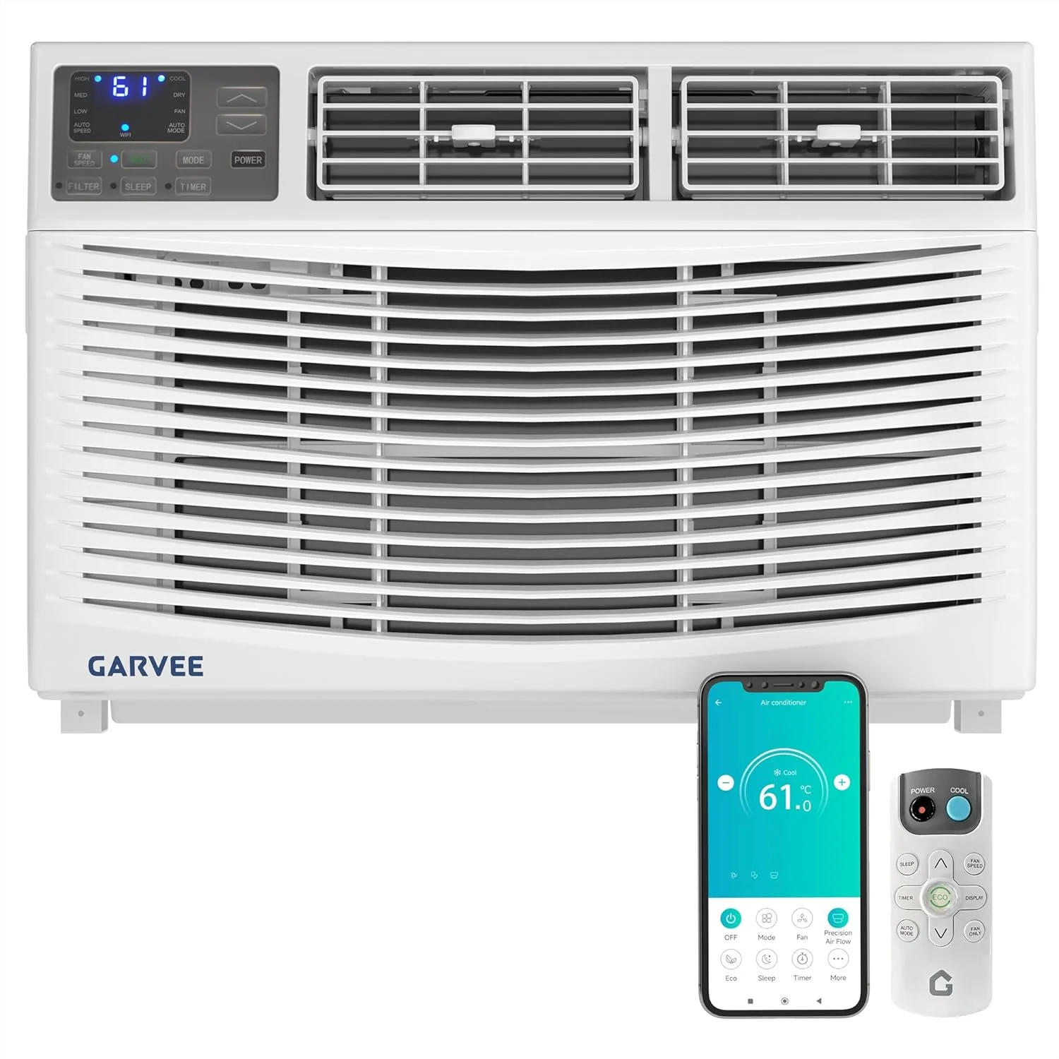 Garvee 6000 BTU U-Shaped Window Air Conditioner, Cools Up to 269 Sq.Ft.