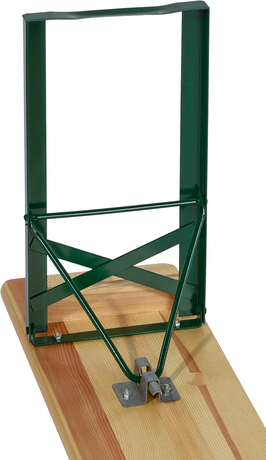 METRO Professional Bierzeltgarnitur, 3-TLG. Gartenmöbel Set, 1 Bier-Tisch 220 x 70 cm, 2 Bierbänke 220 x 25 cm, Klappbar, Naturbraun/Grün