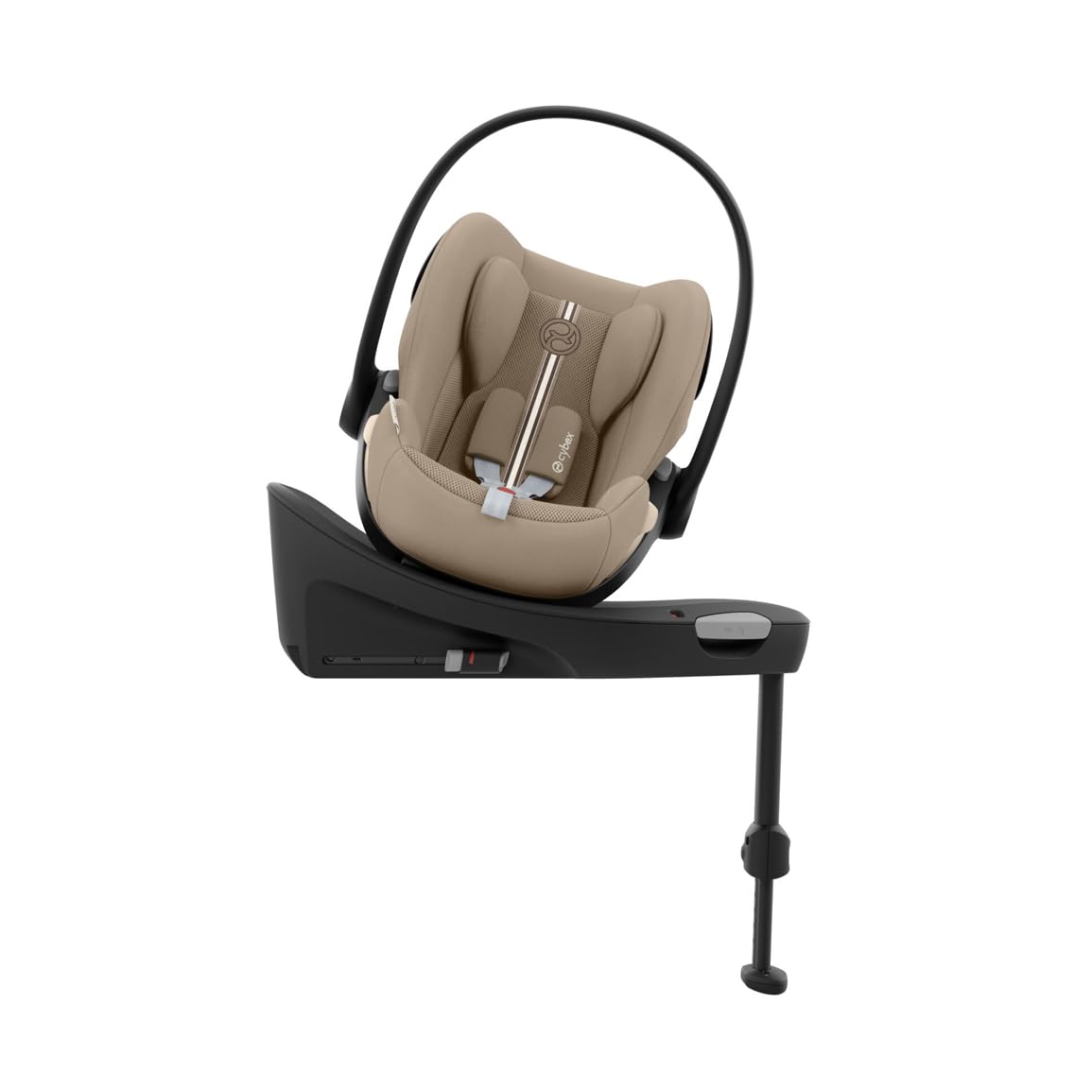 CYBEX Gold Babyschale Cloud G i-Size Comfort, Inkl. Neugeboreneneinlage, Ab Geburt bis ca. 24 Monate, Für Kinder ab 40 cm bis 87 cm, Max. 13 kg, Moon Black