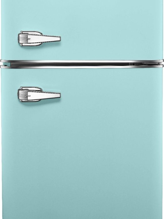 3.1 Cu. ft. Retro Mini Fridge with Top Freezer – Cool Mint