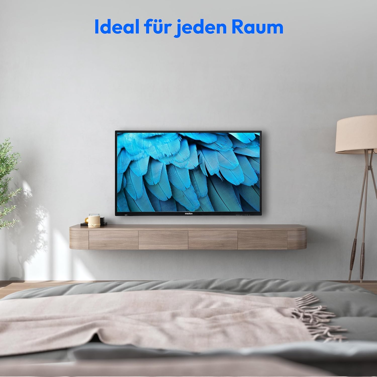 MEDION 100,3 cm (40 Zoll) Full HD Fernseher (integrierter DVD-Player, Triple Tuner Receiver DVB-T2 DVB-C DVB-S2, 2 x HDMI, USB, Sleeptimer, Mediaplayer, VESA, CI+, MD 840001)