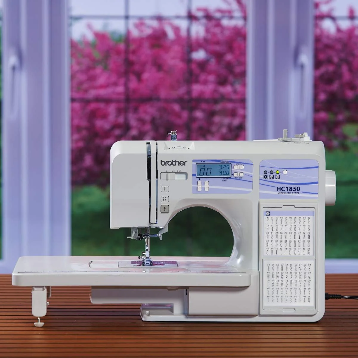 Brother HC1850 sewing and quilting machine. 185 built-in stitches. LCD display