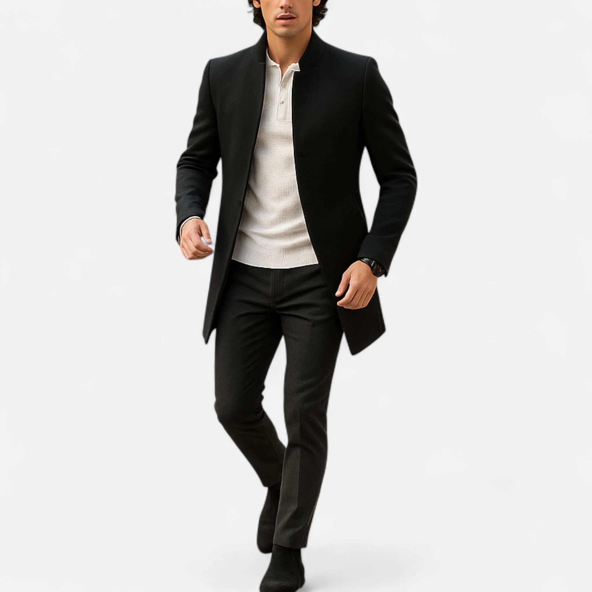 Eleganter Herren-Wollmantel mit zeitloser Eleganz