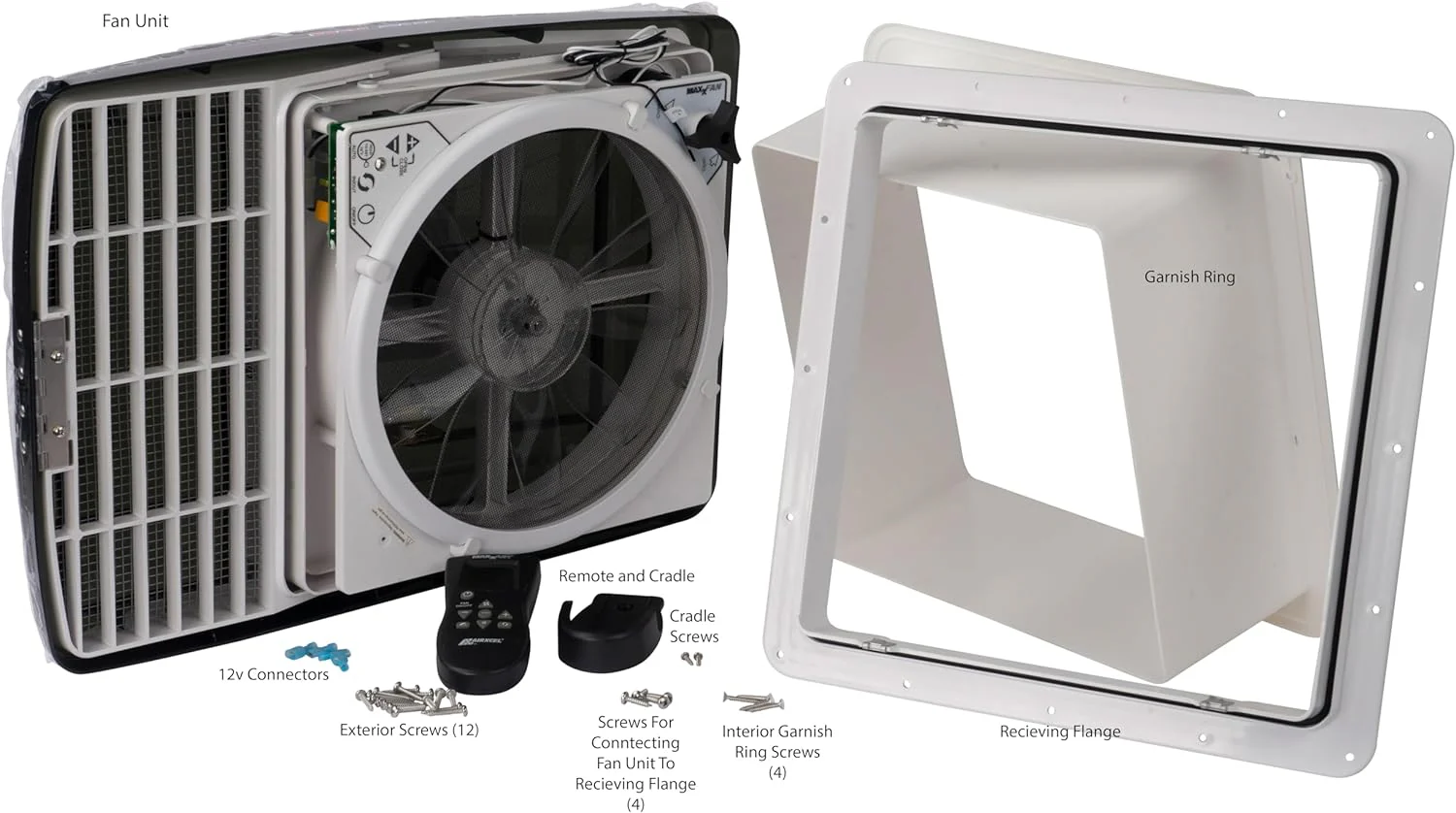 Air 00-07500K MaxxFan Deluxe with Remote - Smoke, Black