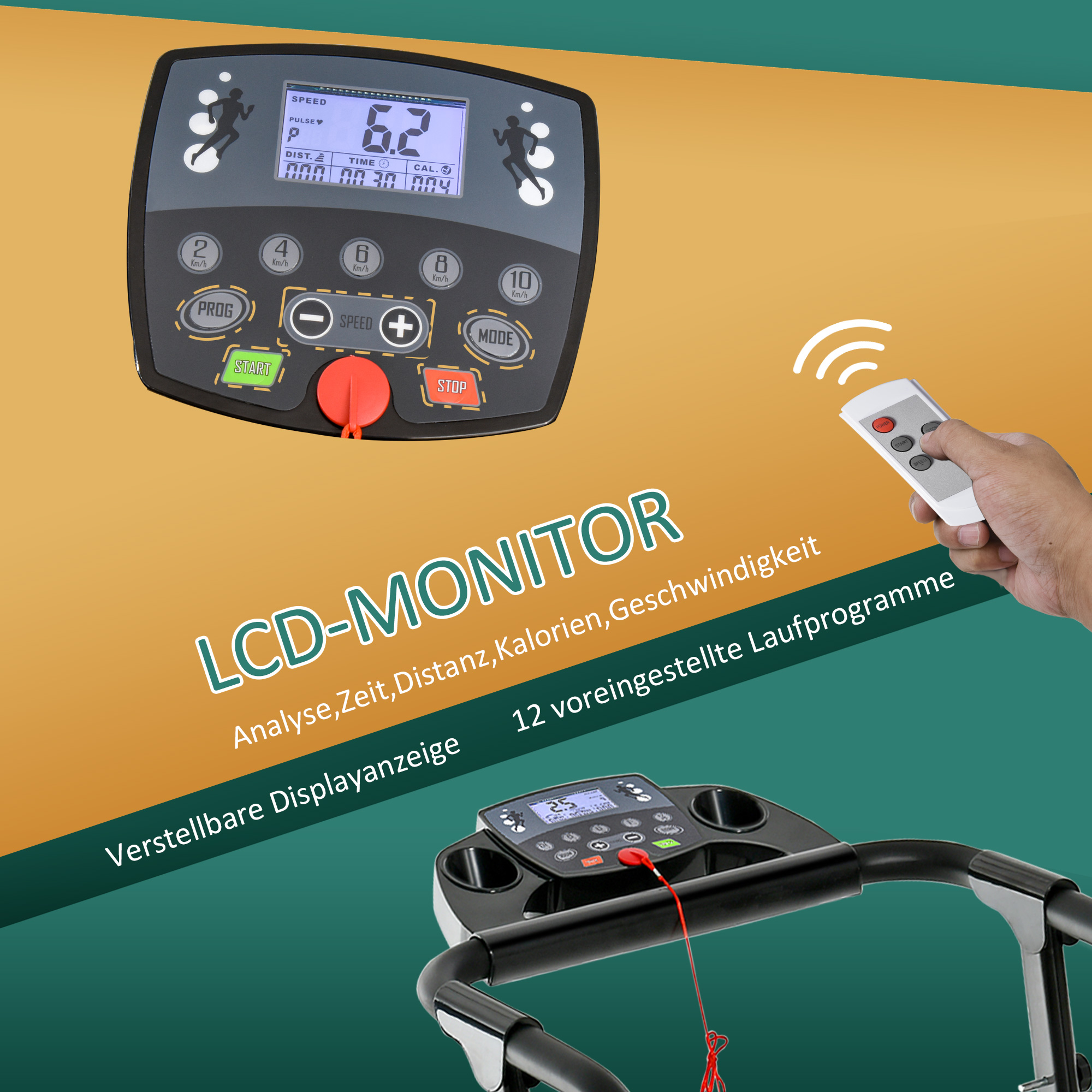 loopband opklapbaar elektrisch 500 W 1-12 km