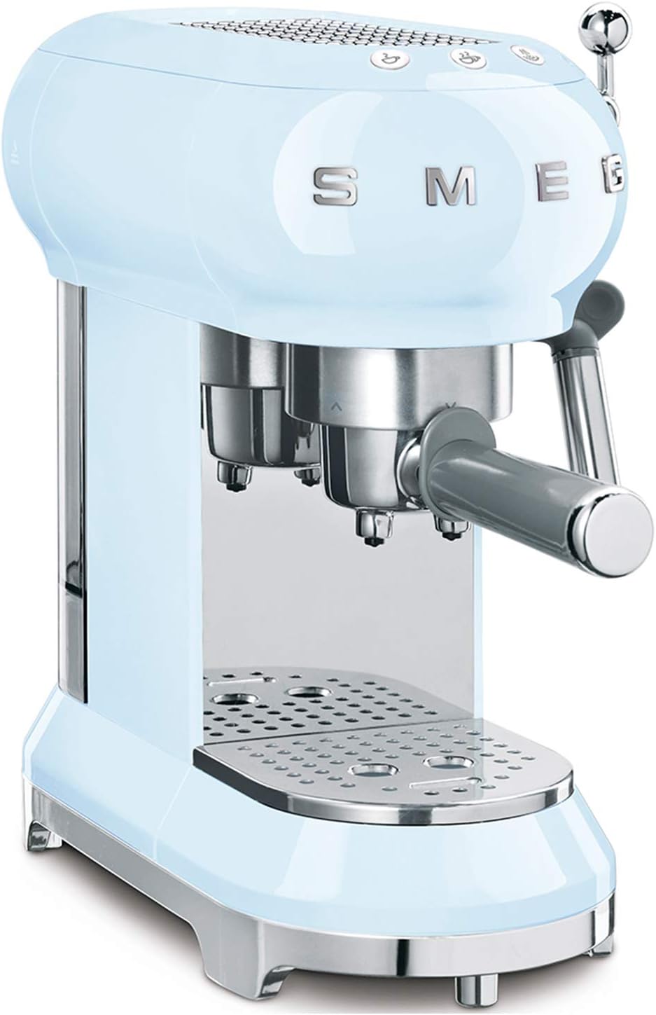 Smeg, ECF01PGEU Manual Espresso-Kaffeemaschine, Cappuccino -System, Thermoblock, groe Tassengehuse und Doppelkaffeefunktion, 1 l Wassertank, kompakte Abmessungen, 1350W, Pastellgrün