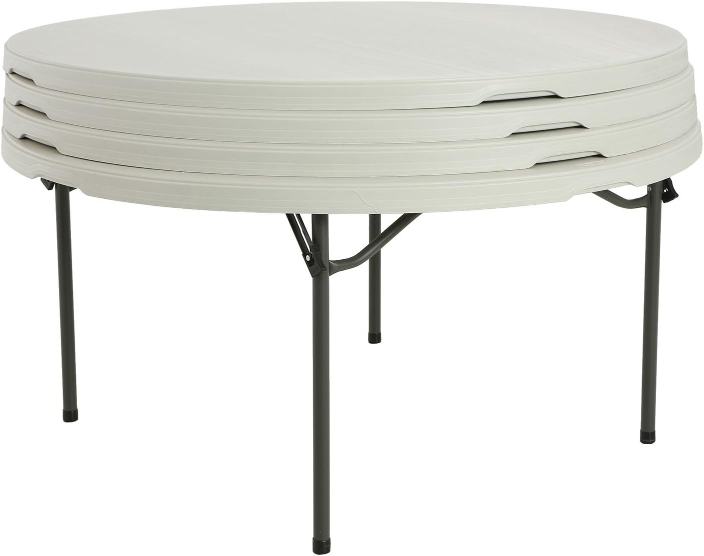 Lifetime 5' Round Folding Table (4 Pack), Commercial Grade, White