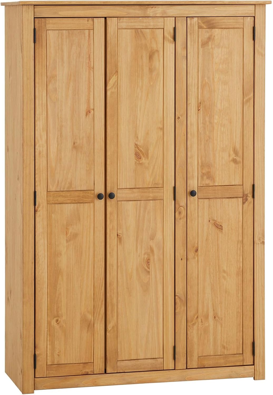 IDIMEX Kleiderschrank CANCUN - Massiver 3-türiger Schlafzimmerschrank, Kiefer, gebeizt/gewachst