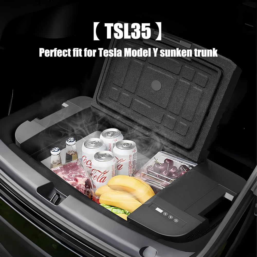 Alpicool TSL35 35L Glacière Electrique Voiture, Portable à Compression Réfrigérateur de Voiture, 12/24V congélateur et réfrigérateur, pour dortoir, Camping ou Pique-Nique en Plein Air, 20 à 20℃