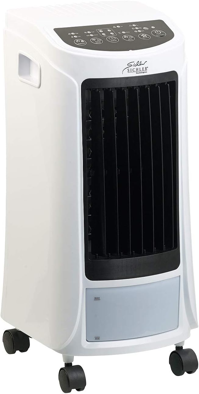 Sichler Haushaltsgeräte Kühl und Heizgerät: 4in1-Luftkühler, befeuchter, Ionisator, Heizgerät, 4l, 1800W, 240ml/h (Heiz und Kühlgerät, Klimagerät Kühlen, Klima)