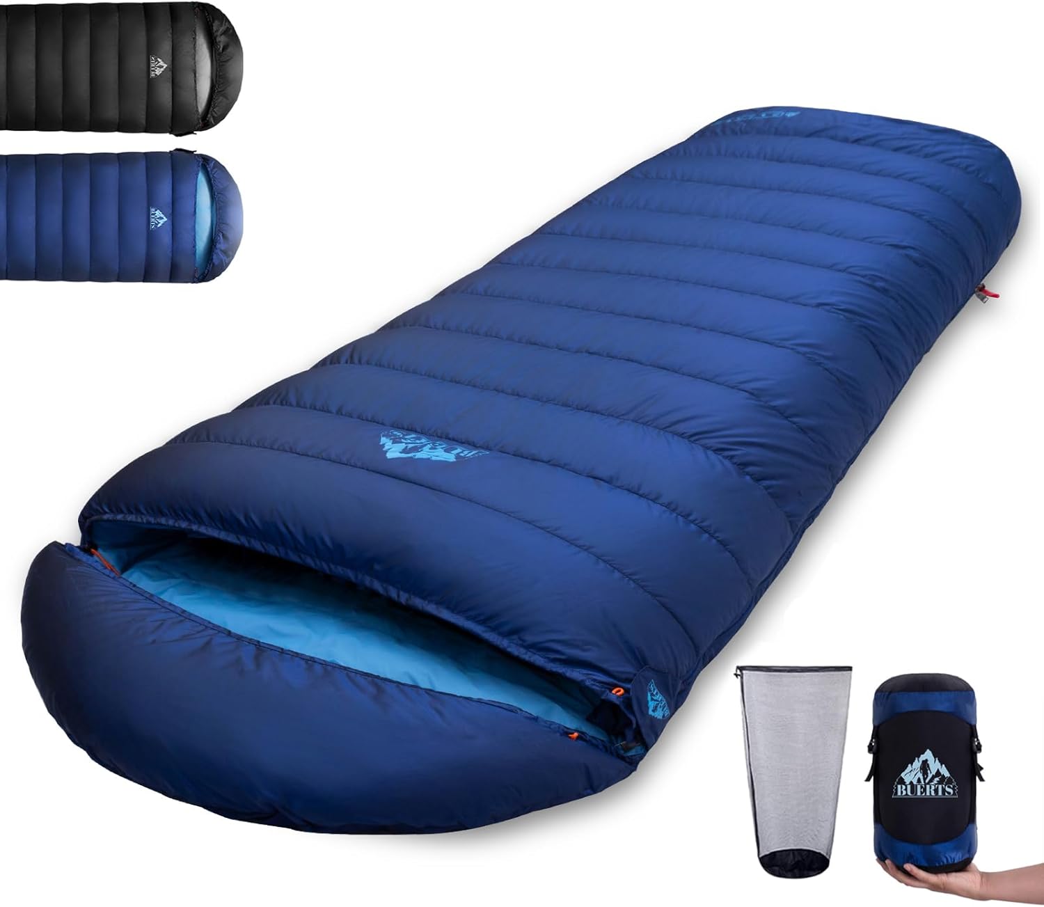 daunenschlafsack Winter, Warmer und Leichter Winterschlafsack für Erwachsene und Kinder, 680FP+ Leichtschlafsack, geeignet zum Wandern, Bergsteigen, Camping.