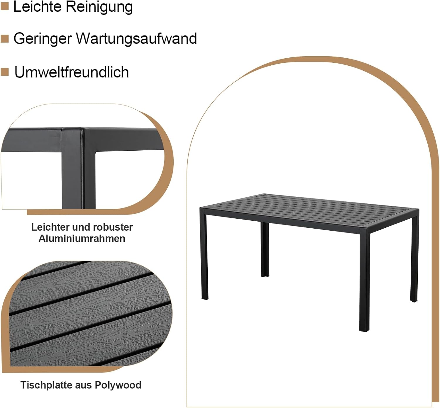 GLP Gartenlounge-Set Garten-Essgruppe, (Gartenmöbel Set, 7-TLG., 6 Sessel, 1 Esstisch, inkl. Auflagen, Aluminium), Wetterfest Gartenlounge Set, 9400-P1+P2