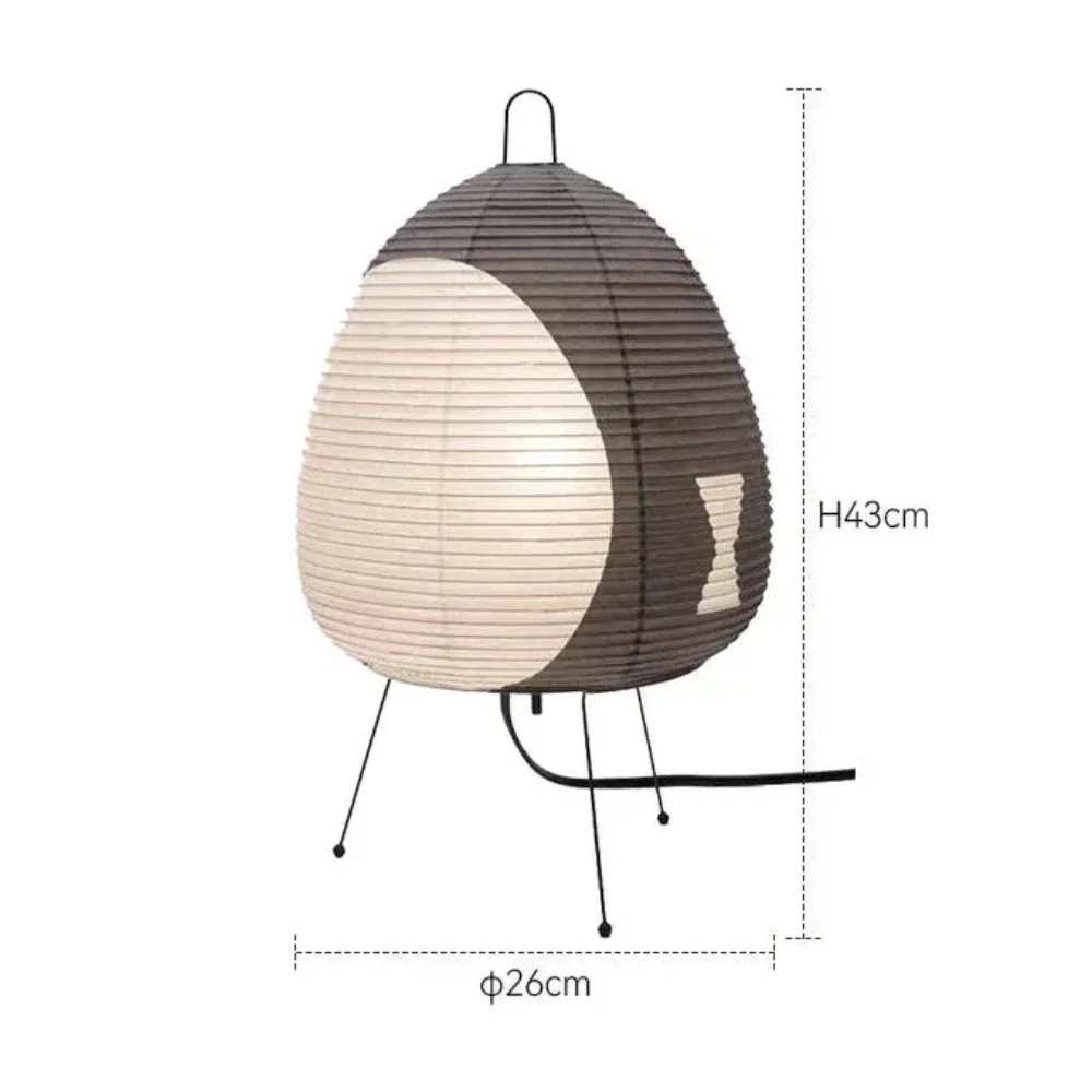 Japanische Retro-Tischlampe aus Reispapier