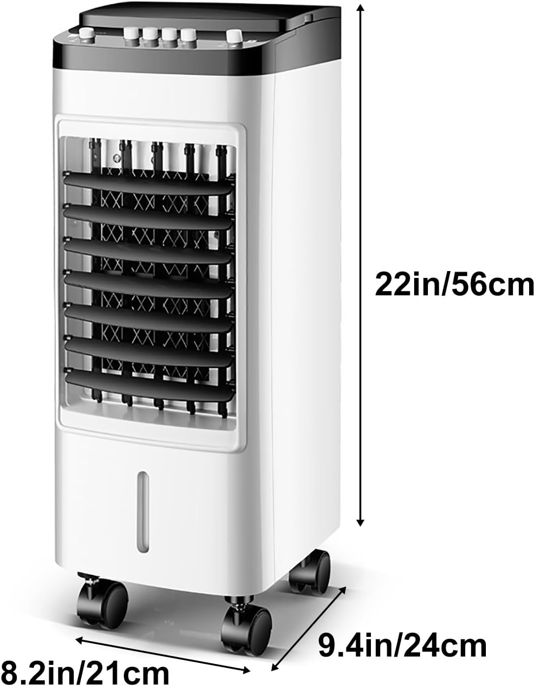 Klimaanlage Ventilator, Air Circulator Cooler Fans, Mobile Wasserkühlung Ventilator mit Rädern, Weitwinkel-Oszillation, für Familie, Büro oder Schlafsaal