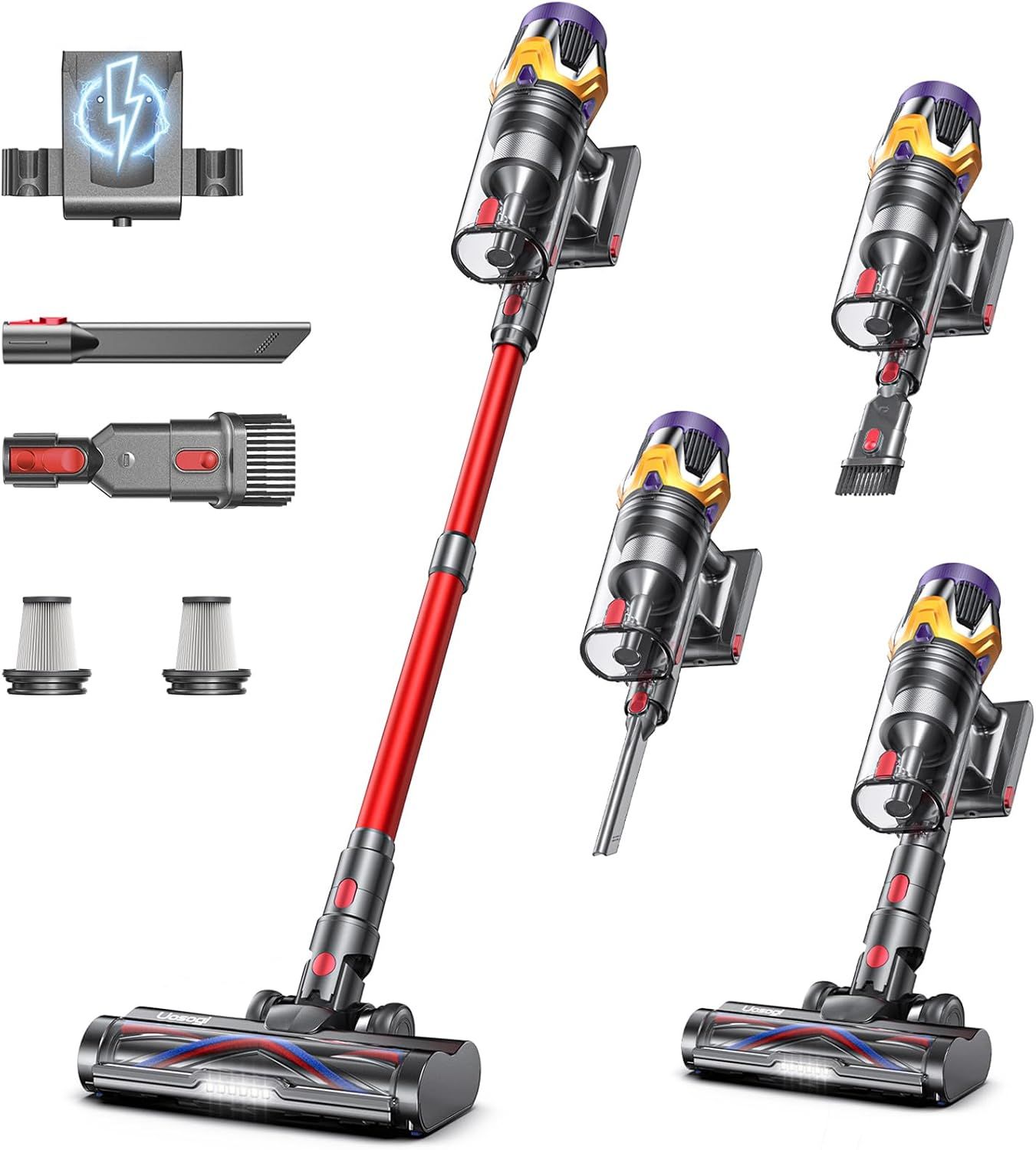 High-Power Cordless Vacuum Cleaner 650W with Extended Battery and Anti-Tangle Technology