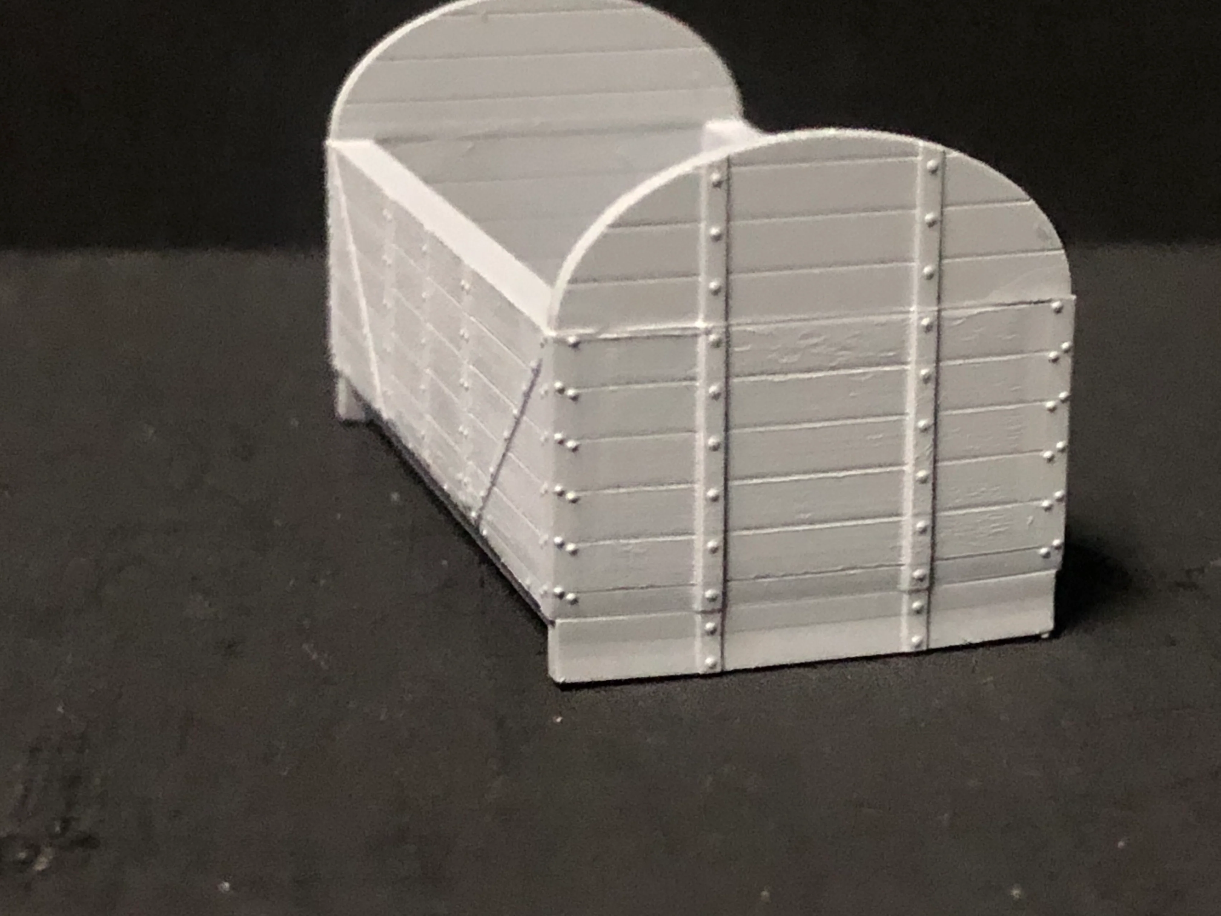 OO9 Narrow Gauge Round Ended Wagon Kit for Peco NR-121D 10ft WB Chassis Resin Body