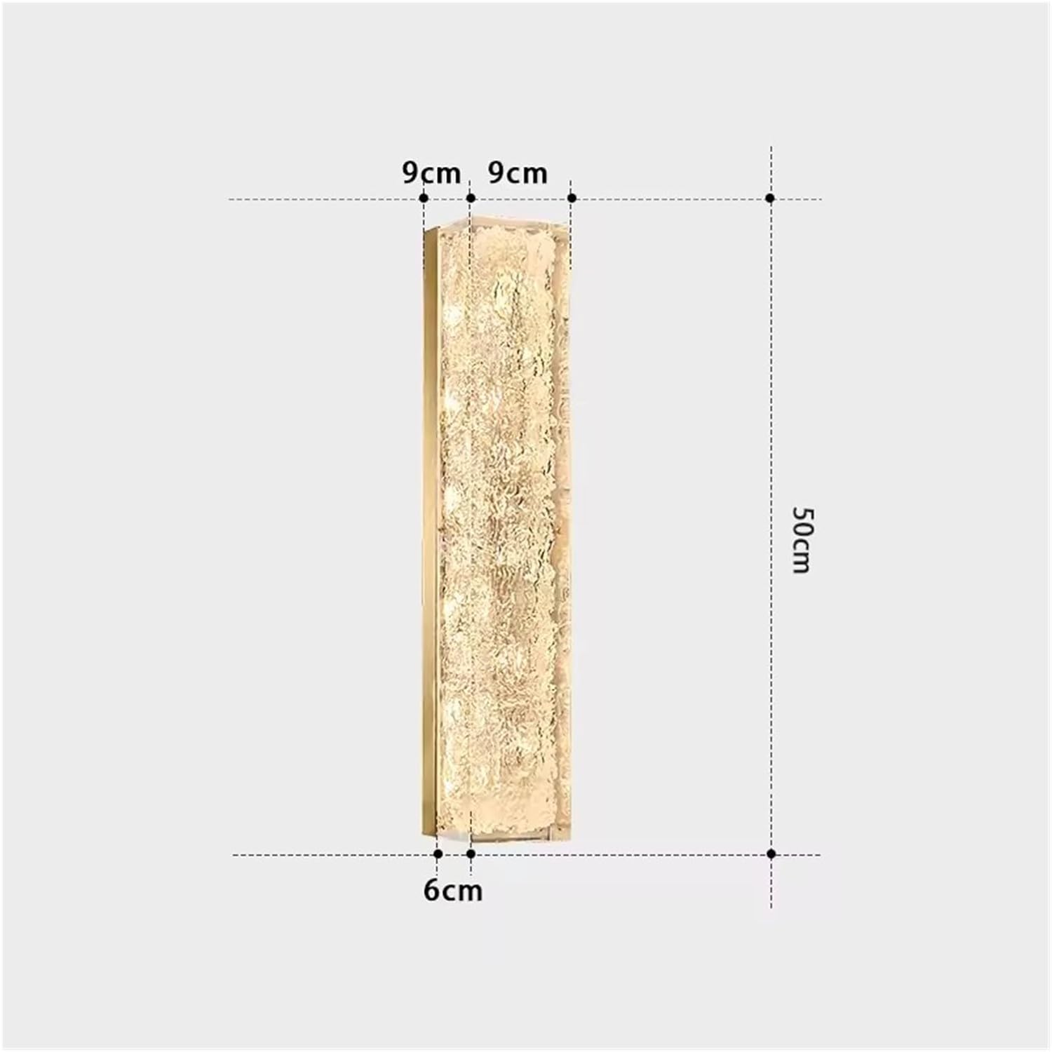 Luxuriöse Wandleuchte, Wohnzimmer-Designer-Hintergrundleuchte, Komplett Aus Kupfer, Schlafzimmer-Nachttischleuchte,3 colors-H50 Gold