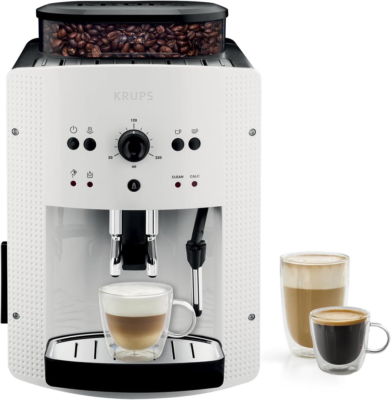 Krups Arabica Picto Ea8105 Ekspres do Kawy, Biały/Czarny, 1450 WW 230 VV