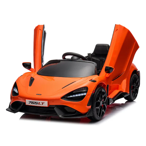 Mclaren 765LT Electric 12V Kids Ride on Toy Car With Remote - Orange