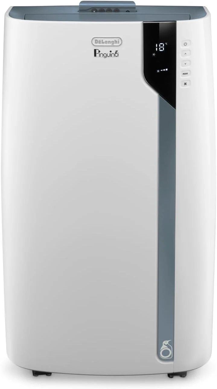 De'Longhi Pinguino PAC EL112 CST WiFi, mobiele airconditioner met MyEcoRealFeel-technologie voor ruimtes tot 110 m3, 11.000 BTU/u, 2,9 kW, 63 dB, ontvochtigingsfunctie, A+, app- en spraakbesturing, wit