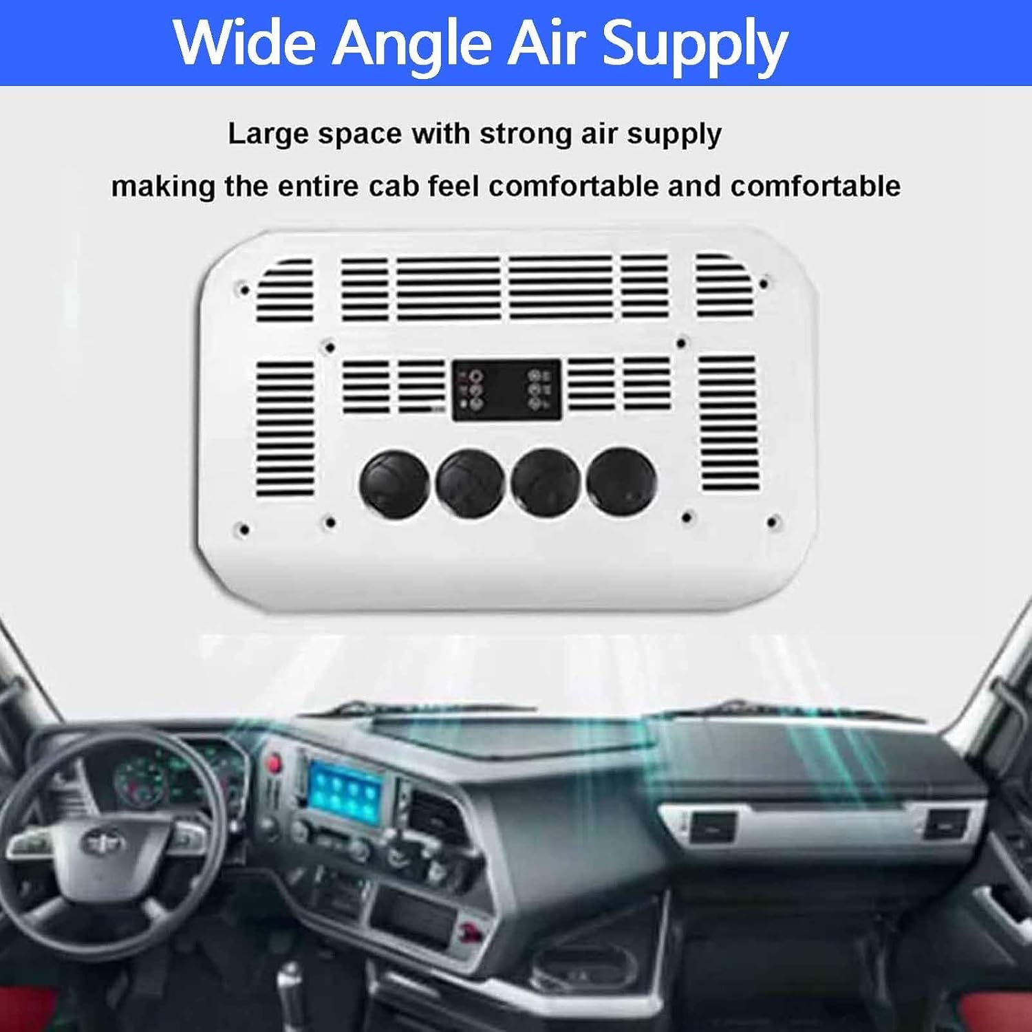 12V/24V Rv Rooftop Klimaanlage,Elektrisches Parken Klimaanlage,Schnelle Kühlung Passend Für Parkklimaanlage,Bus,Boot,Wohnmobil,Van,LKW,Wohnmobile,Anhänger,Traktoren,White-12V