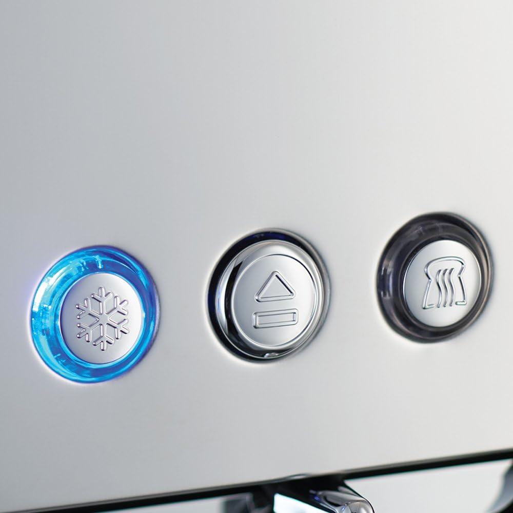 Russell Hobbs Toaster [für 2 Scheiben] Luna Edelstahl Kupfer (extra breite Toastschlitze, inkl. Brtchenaufsatz, 6 Brunungsstufen + Auftau- & Aufwrmfunktion, 1550W) 24290-56