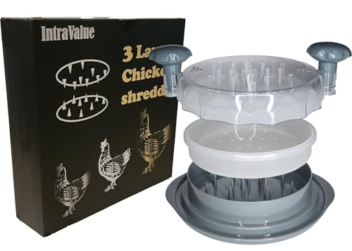 Strumento trituratore per pollo a 3 strati, caratteristiche aggiuntive che migliorano l'usabilità con un vassoio rimovibile personalizzato aggiunto una soluzione antiscivolo integrata funzionante per : Amazon.it: Casa e cucina