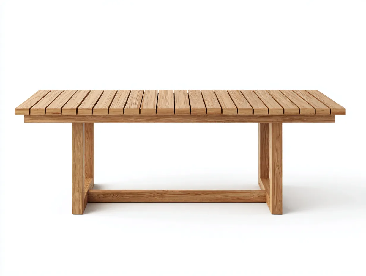 Gartentisch-Holz-180 x 90 x 75 cm-Natur-Modern