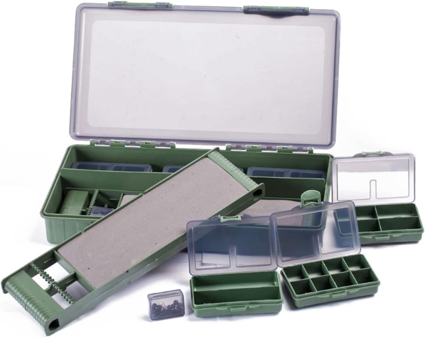 Angelgerätebox-Set, Karpfen-Grobfischgerät, tragbares Köderbox-Set, geeignet for Meeresangeln und Kunstköderangeln