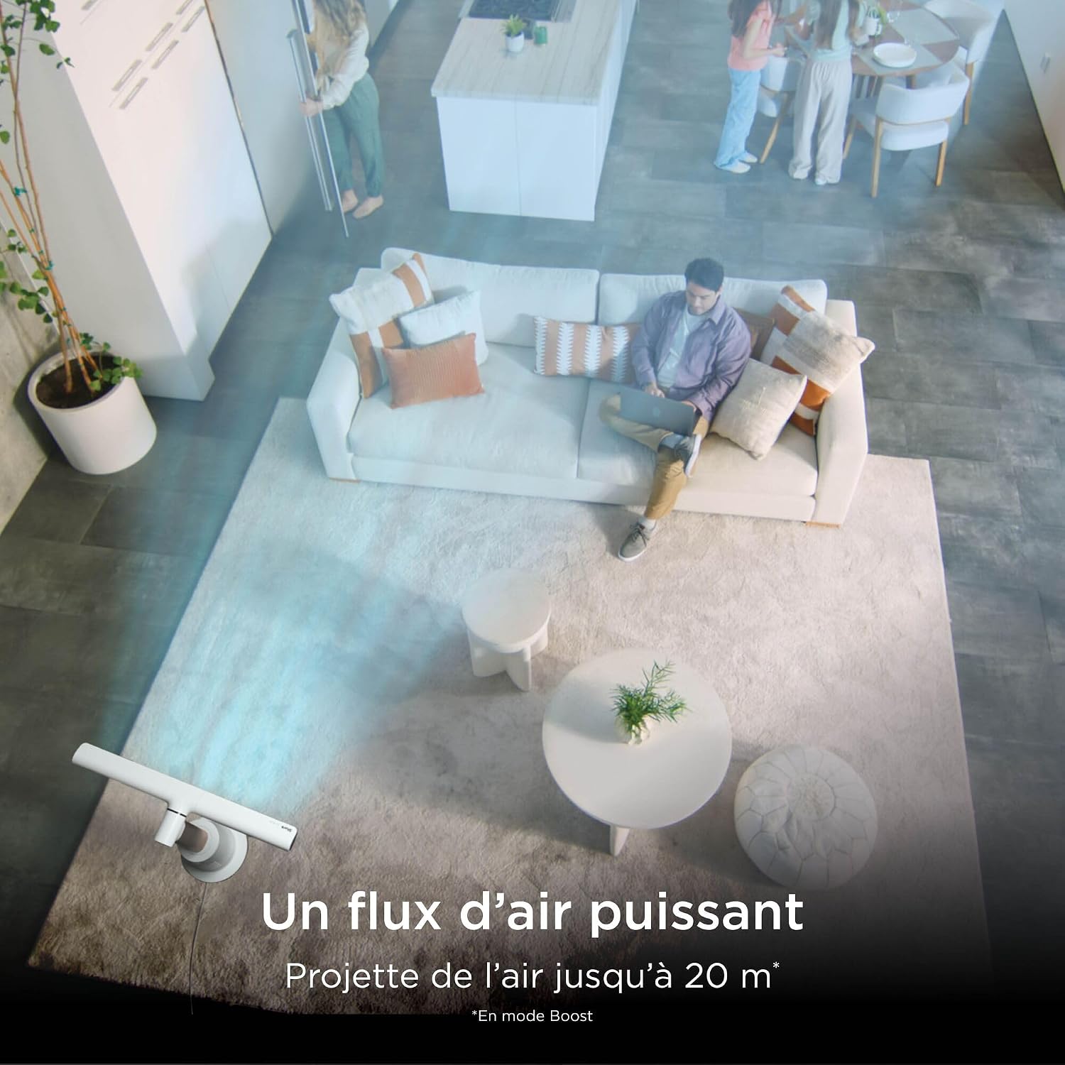 Shark TurboBlade Ventilateur colonne sans pale, rafraîchissement multidirectionnel à haute vitesse jusqu’à 20 mètres, discret, 10 vitesses, 180°, facile à nettoyer, gris anthracite, TF200SEU