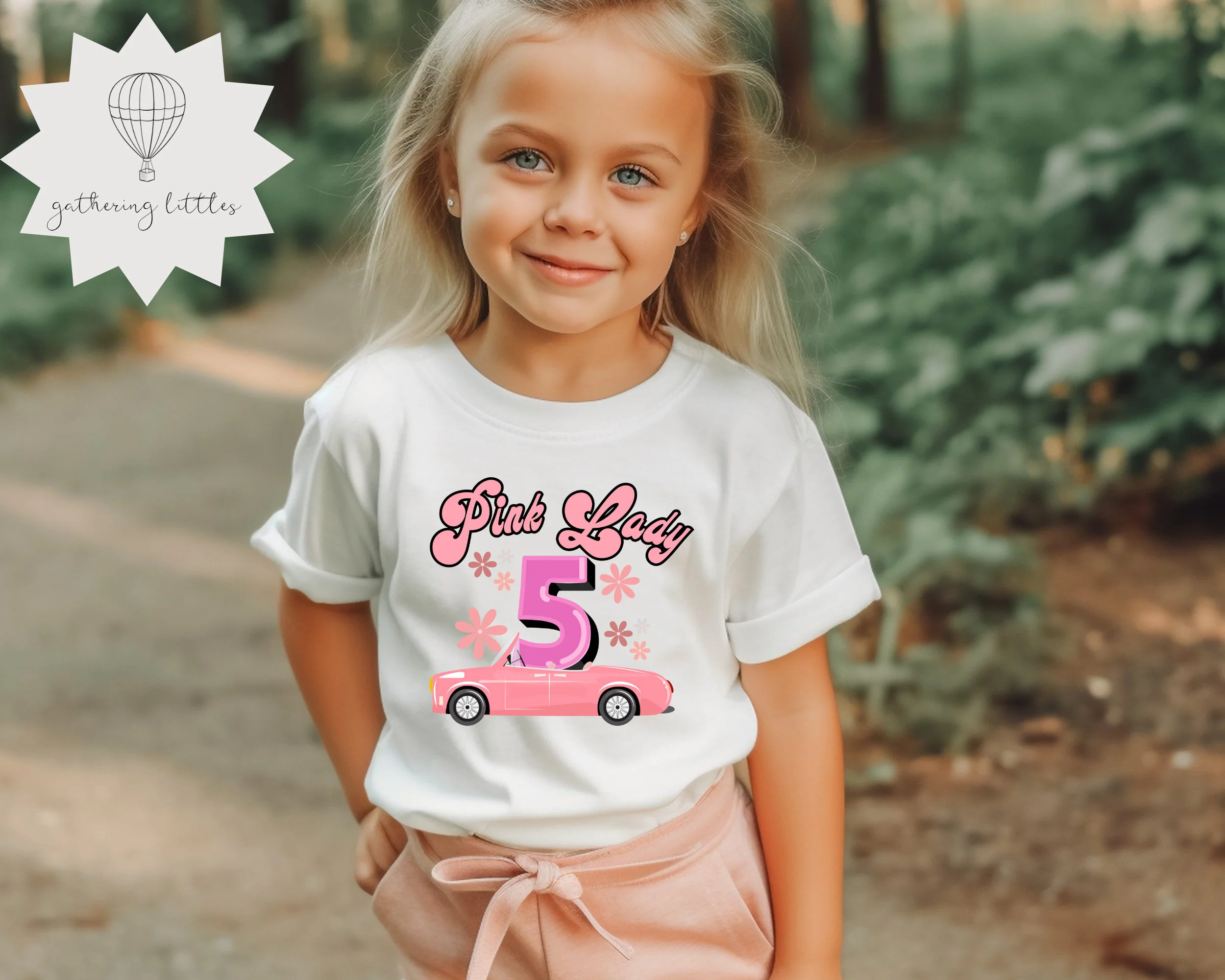 Girls 5th Birthday Shirt | Pink Ladies T-shirt | Grease T-shirt | Girls Movie Tee | 1950's Party Shirt | Girls Birthday Shirt