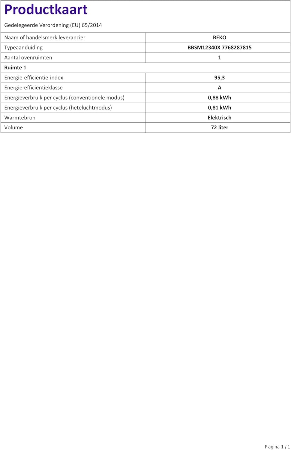 Beko BBSM12340X Einbau-Backofen-Set, zwei autarke Geräte: Induktionskochfeld mit 4 Kochzonen, Backofen mit 8 Heizarten, 72 l Garraum-Volumen, Kindersicherung, Sensortasten, Schwarz/Edelstahl
