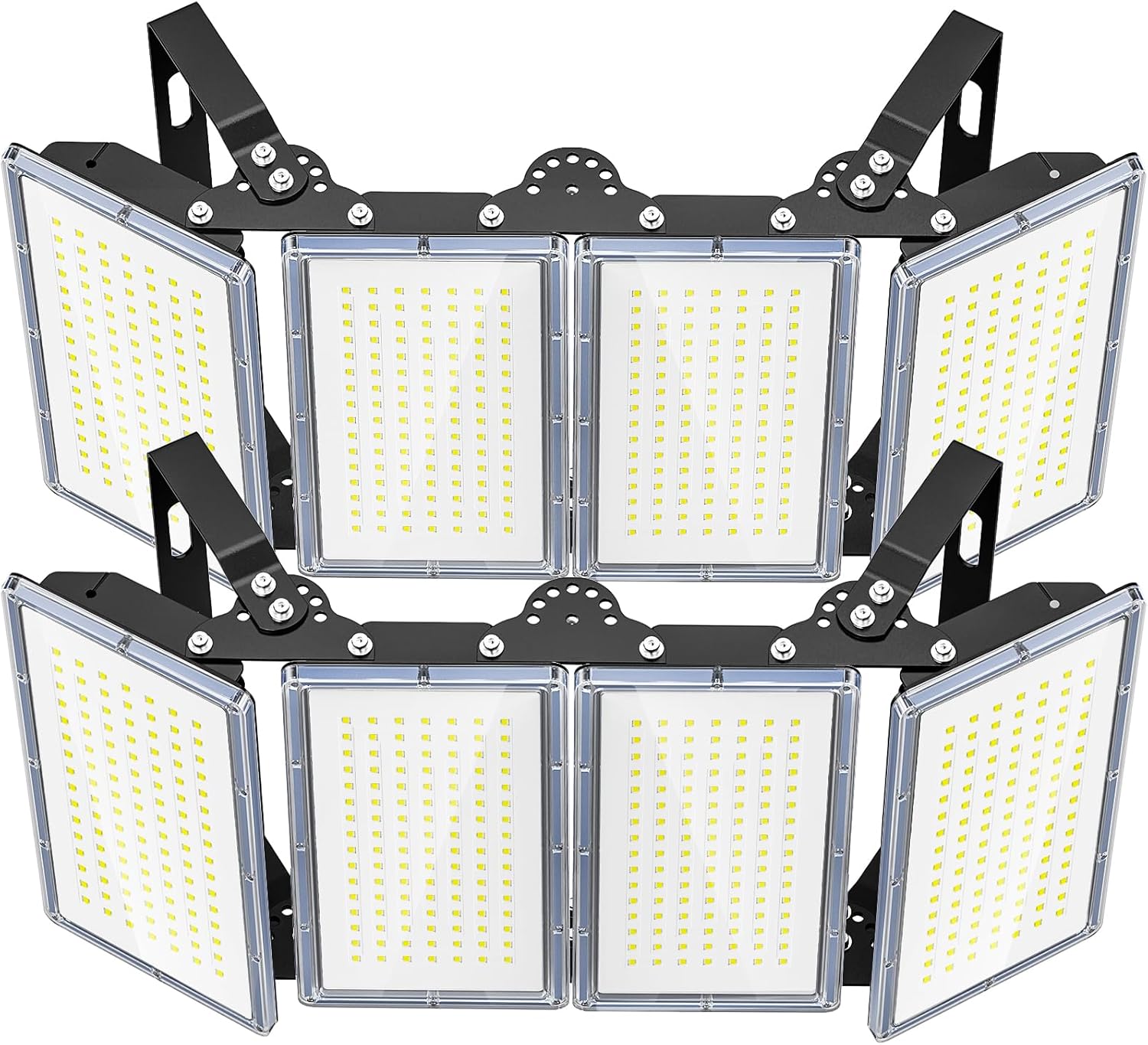 400W LED Strahler Fluter Außen 40000LM 2 Stücke, LED Scheinwerfer 6500K Kaltweiß IP66 Wasserdicht für Garten/Lager/Hofbeleuchtung