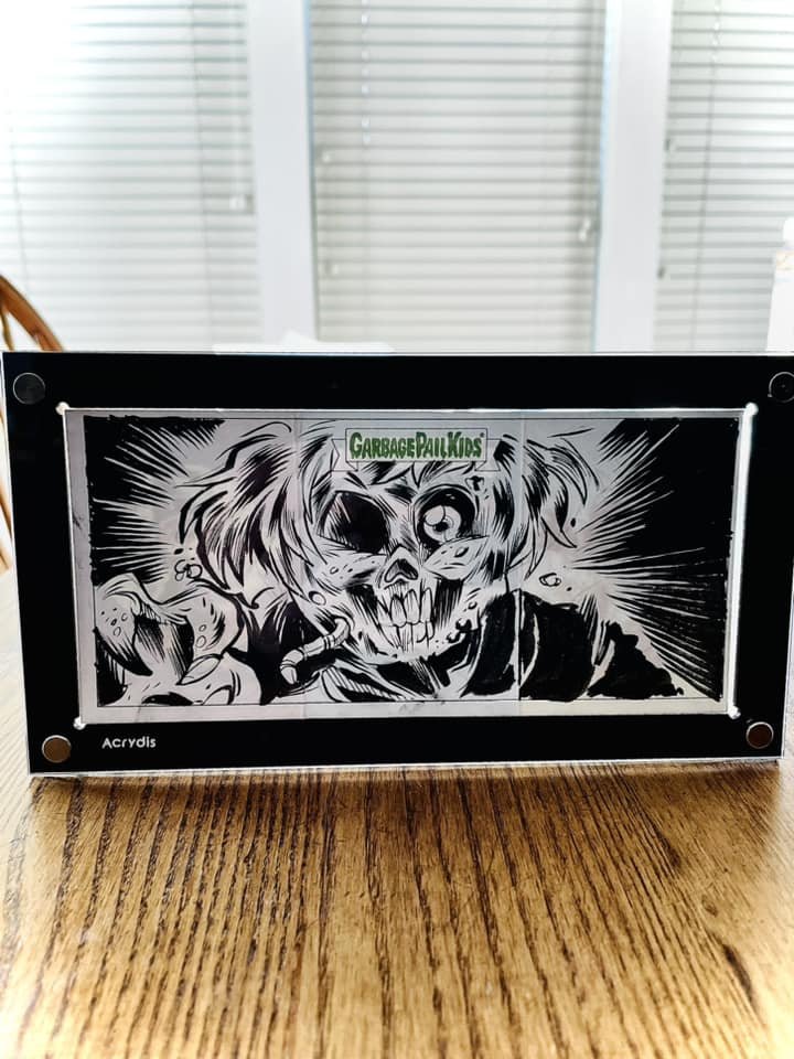 Acrylic Holder/Display/Frame For Triptych (trifold) Sketch Cards - With Set Of Screws - Black