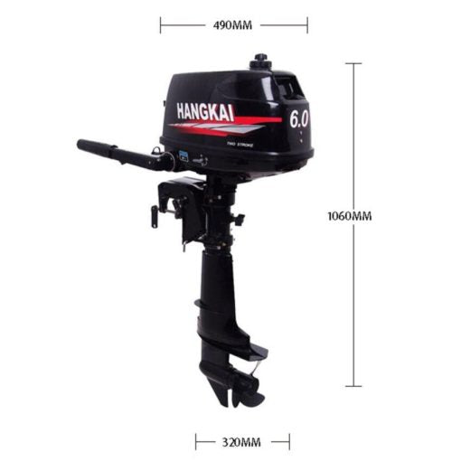 Premium 6 HP Outboard Motor for Fishing Boats – 2 Stroke Engine with Quick Start, Lightweight Design