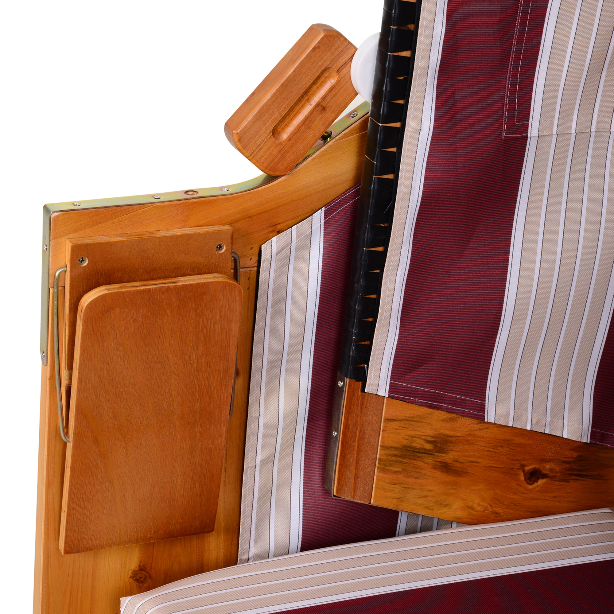 Dubbele ligstoel met dak dubbele ligstoel chaise longue voetensteun PE rotan rood