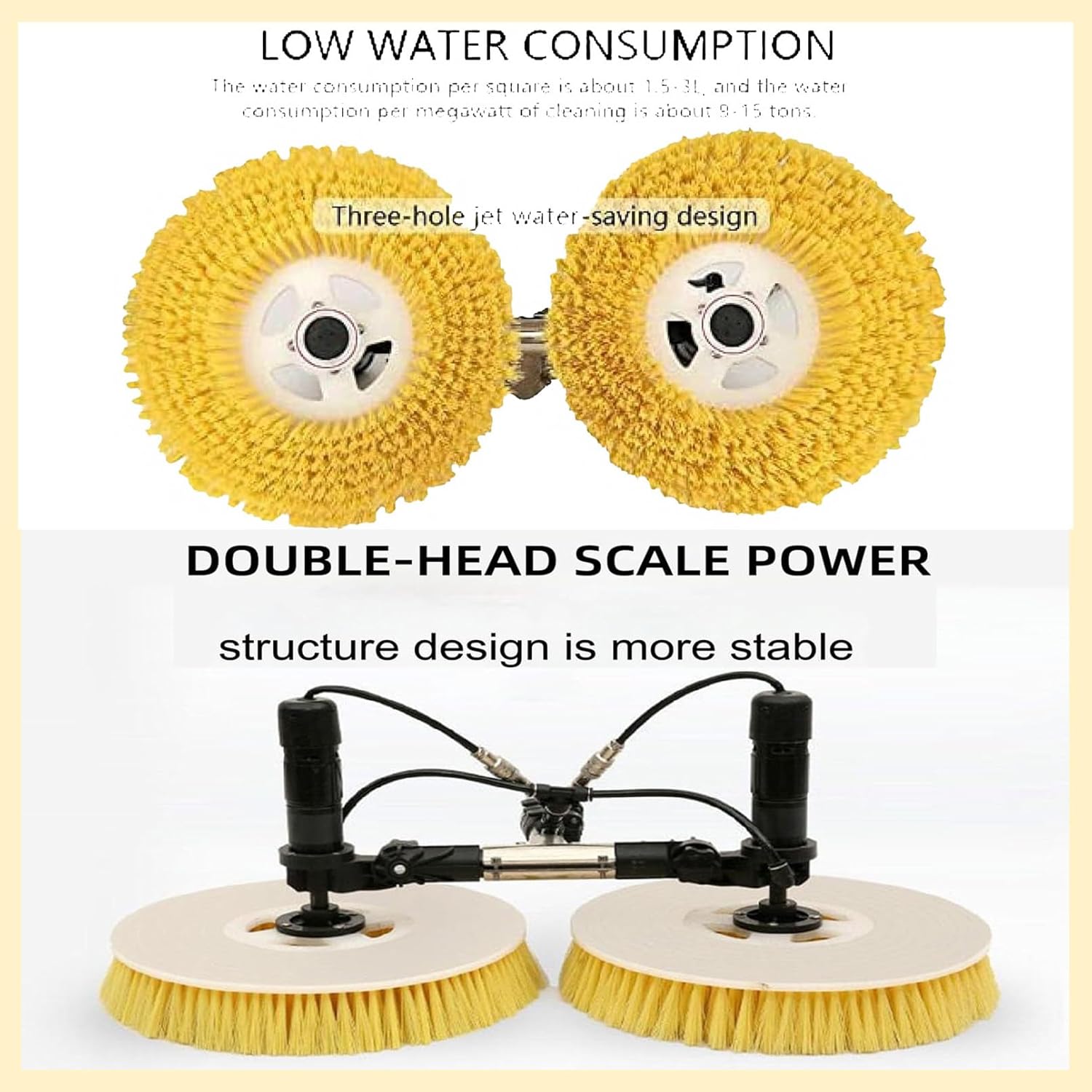 7.5 M Doppelt Rotierender Bürstenkopf, Solar-Photovoltaik-Panel-Reinigungsmaschine, Multifunktionale Telescopic Washing Brush, Pv Anlage Reinigung Set