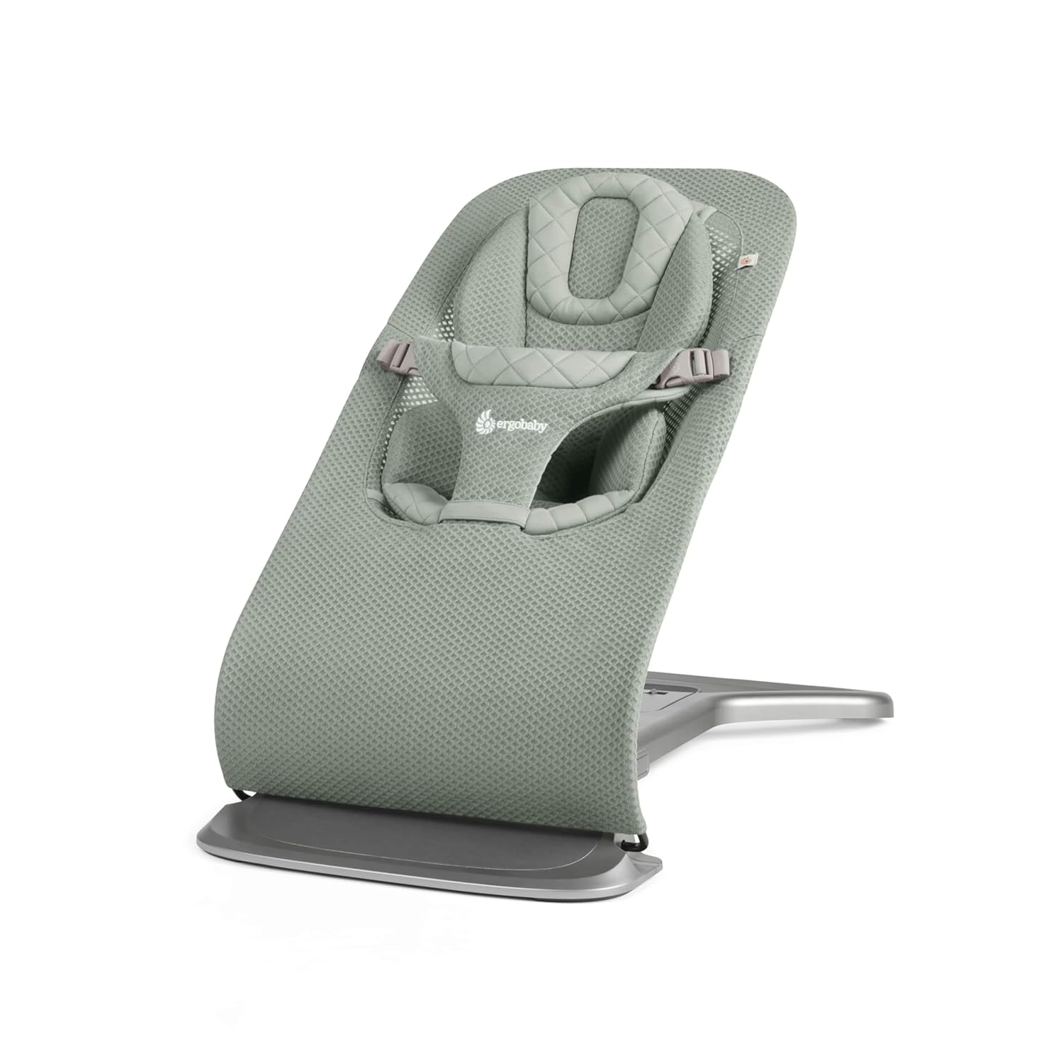 Ergobaby 3-in-1 Evolve Bouncer, Ergonomische Babywippe für Neugeborene ab Geburt bis zum Kleinkind, Babyschaukel mit Neugeboreneneinsatz (2,5 kg - 13,2 kg), Cream