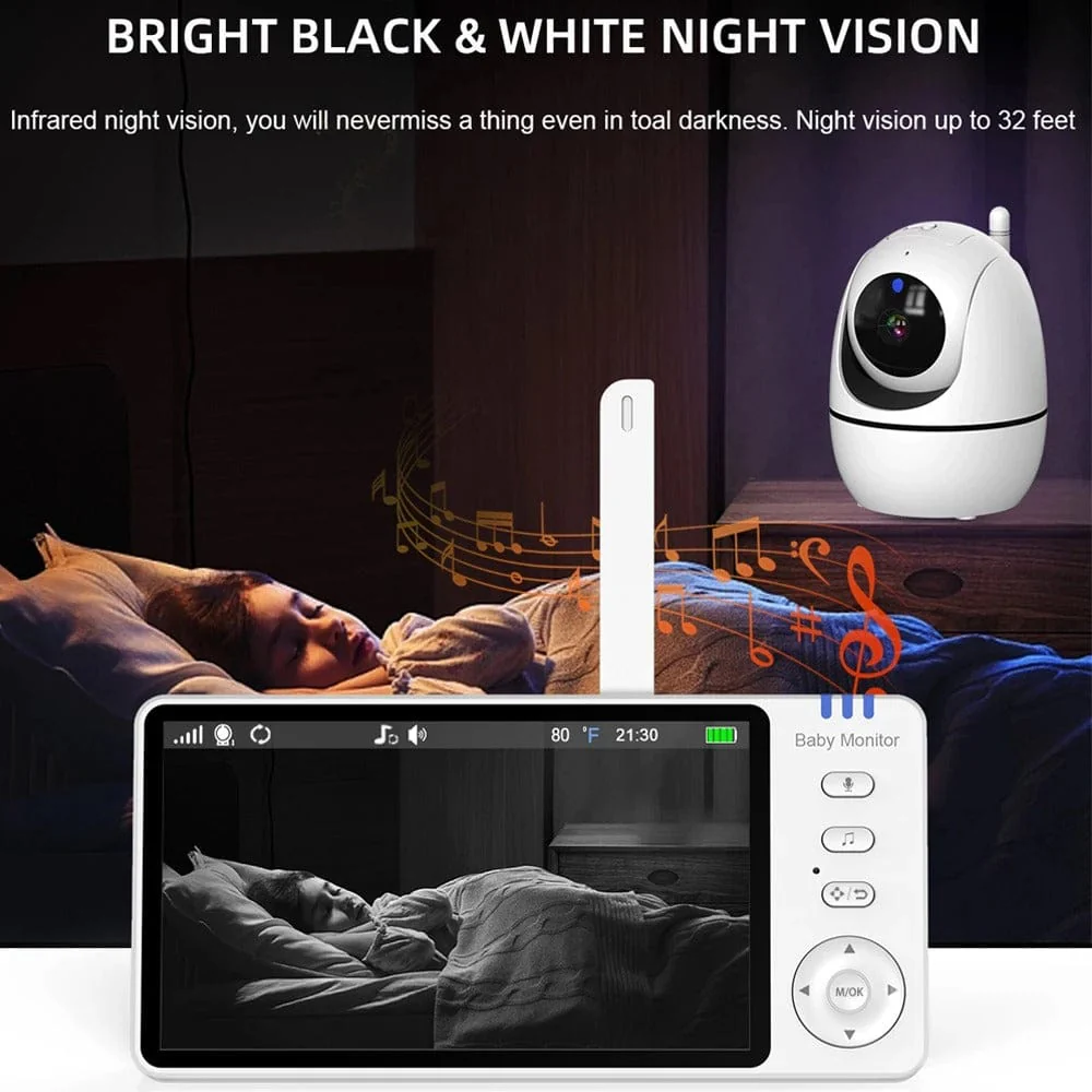 5.0-Inch Video Baby Monitor ¨C Wireless Pan-Tilt Camera