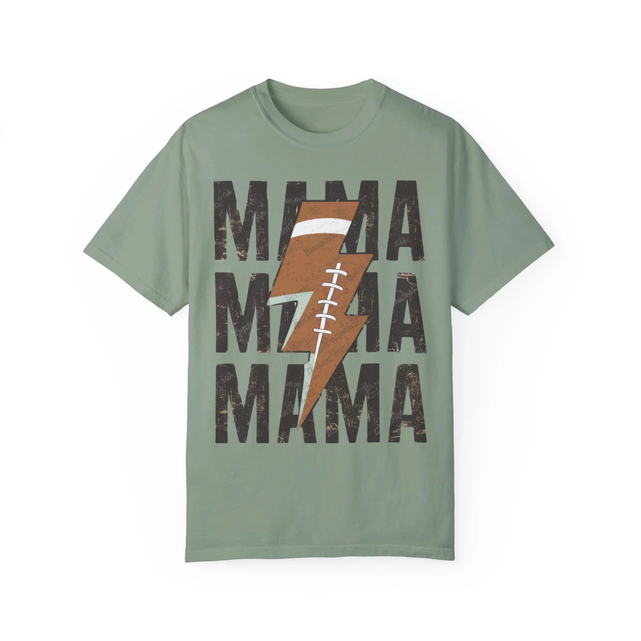 Women's Distressed Football Mama Tshirt