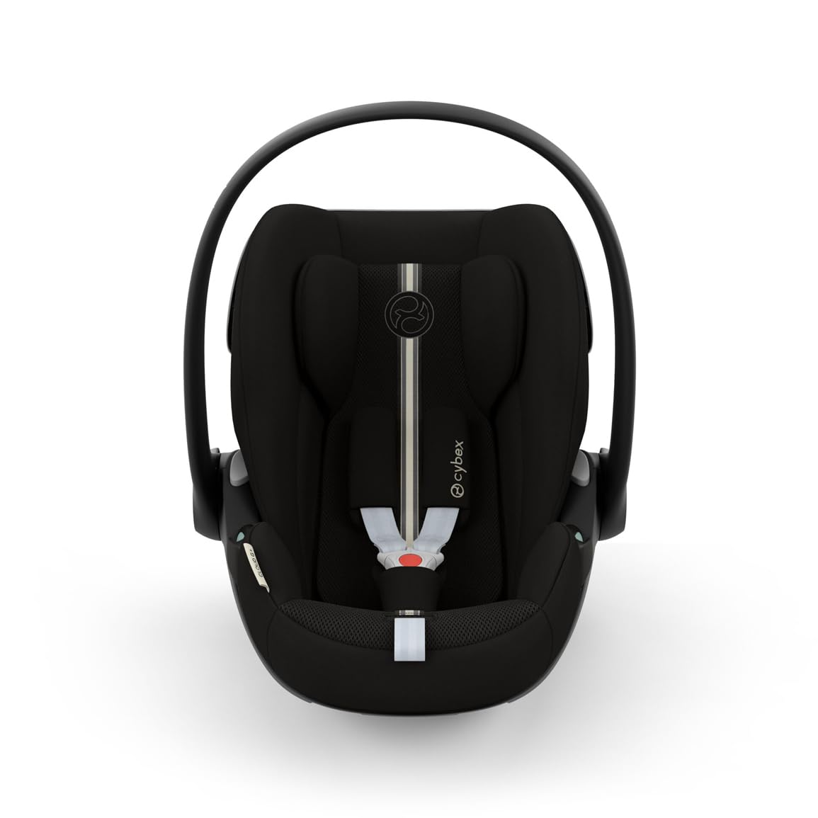 CYBEX Gold Babyschale Cloud G i-Size Comfort, Inkl. Neugeboreneneinlage, Ab Geburt bis ca. 24 Monate, Für Kinder ab 40 cm bis 87 cm, Max. 13 kg, Moon Black