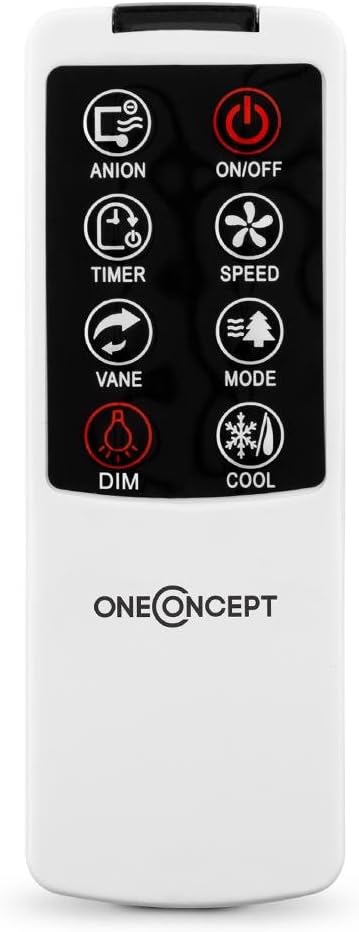 OneConcept CTR-1: Mobiler Luftkühler Luftbefeuchter Dunkelrot